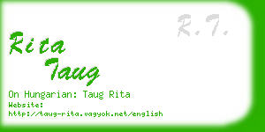rita taug business card